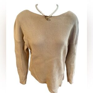 Modern Citizen Women’s Tan Ribbed Chunky Sweater SZ S